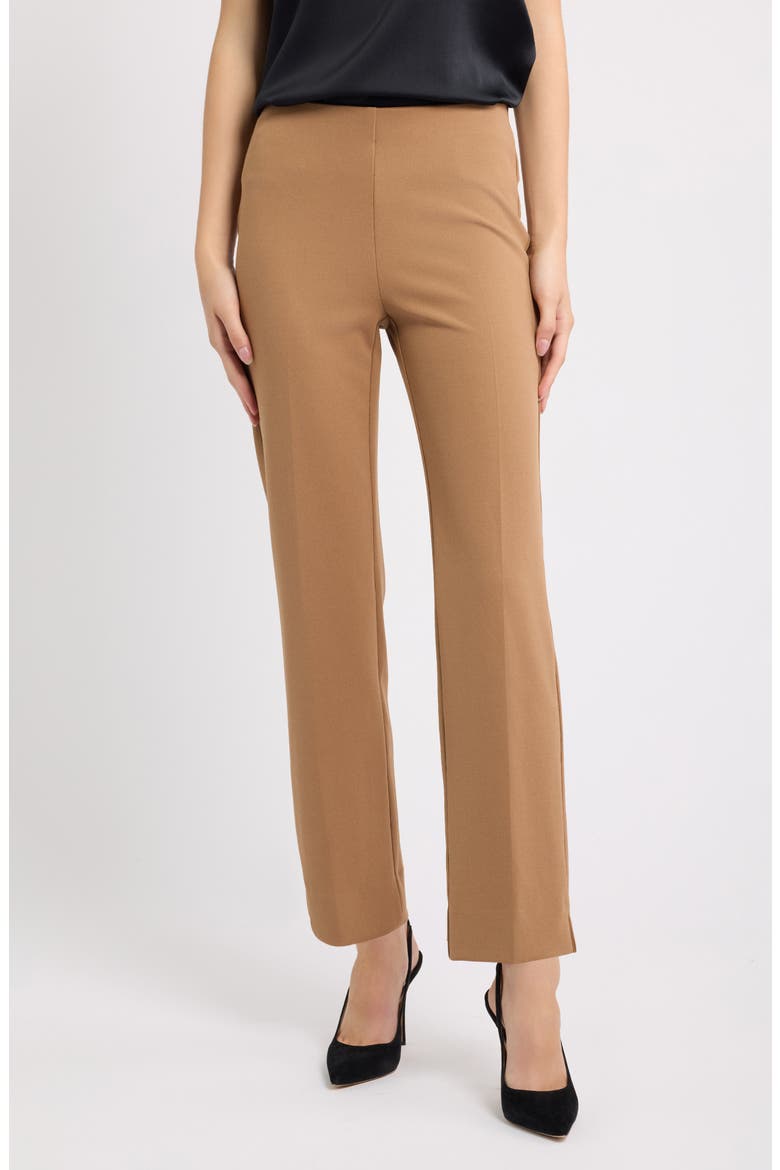 Hollywood Waist Straight Leg Pull-On Pants, Main, color, VICUNA