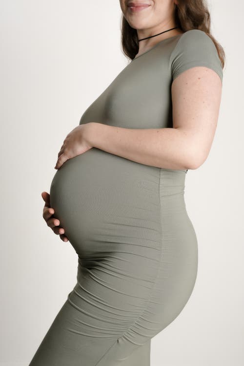 Nom Maternity James Maxi Maternity Dress In Green