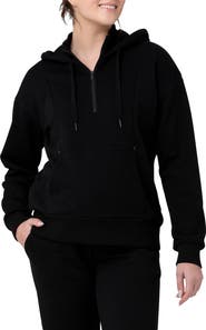 Ripe Maternity Nicky Maternity/Nursing Quarter Zip Hoodie