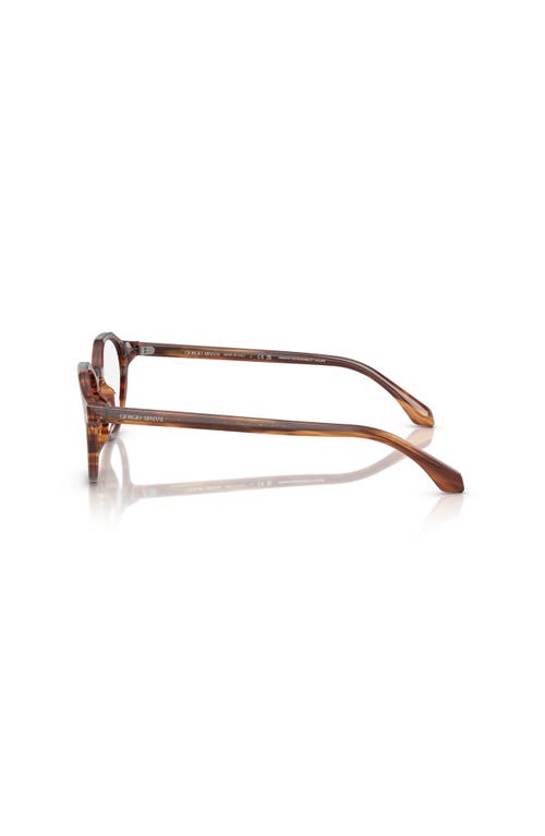 Giorgio Armani 49mm Phantos Optical Glasses In Brown