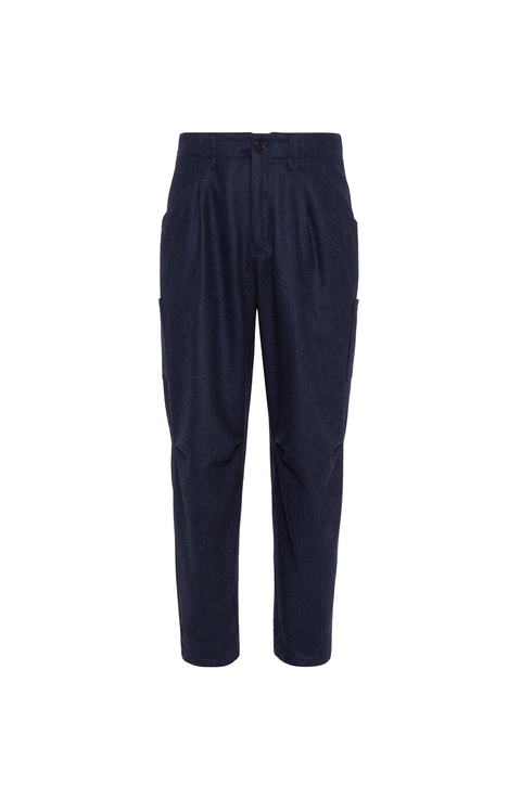 Virgin wool flannel trousers