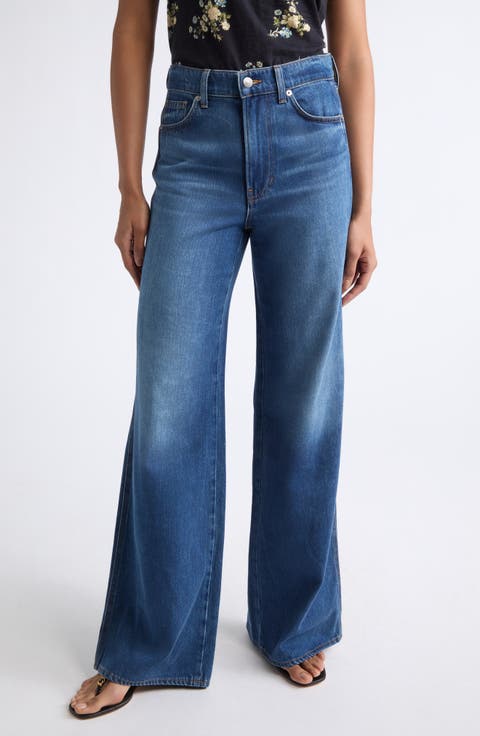 Kasey Mid Rise Wide Leg Jeans