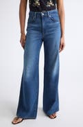 Veronica Beard Kasey Mid Rise Wide Leg Jeans