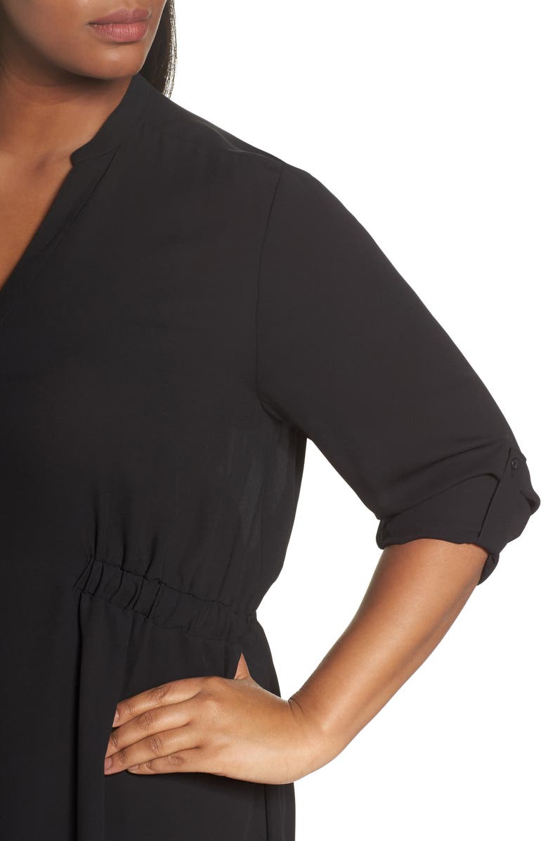 Sejour Split Neck Dress, Alternate, color, 