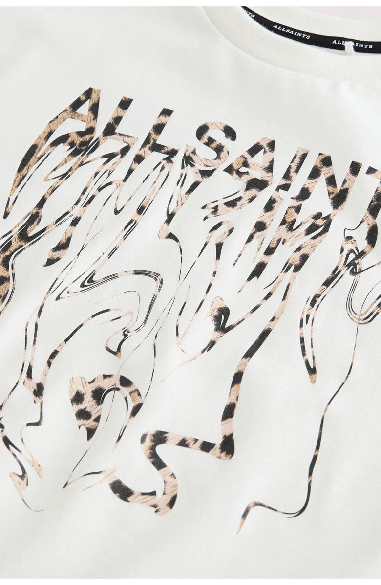 smALLSAINTS by ALLSAINTS Kids' Leopard Inksaints Oversize Cotton Graphic T-Shirt, Alternate, color, Cream