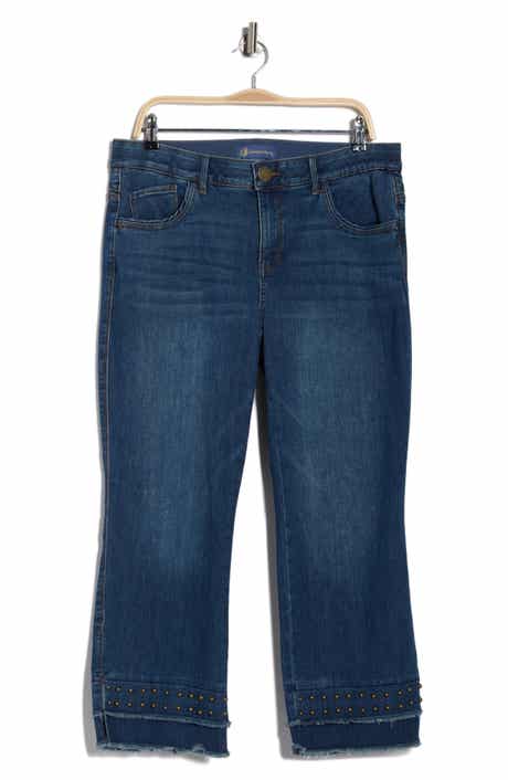 Democracy Double Layer Fray Hem Kick Flare Jeans