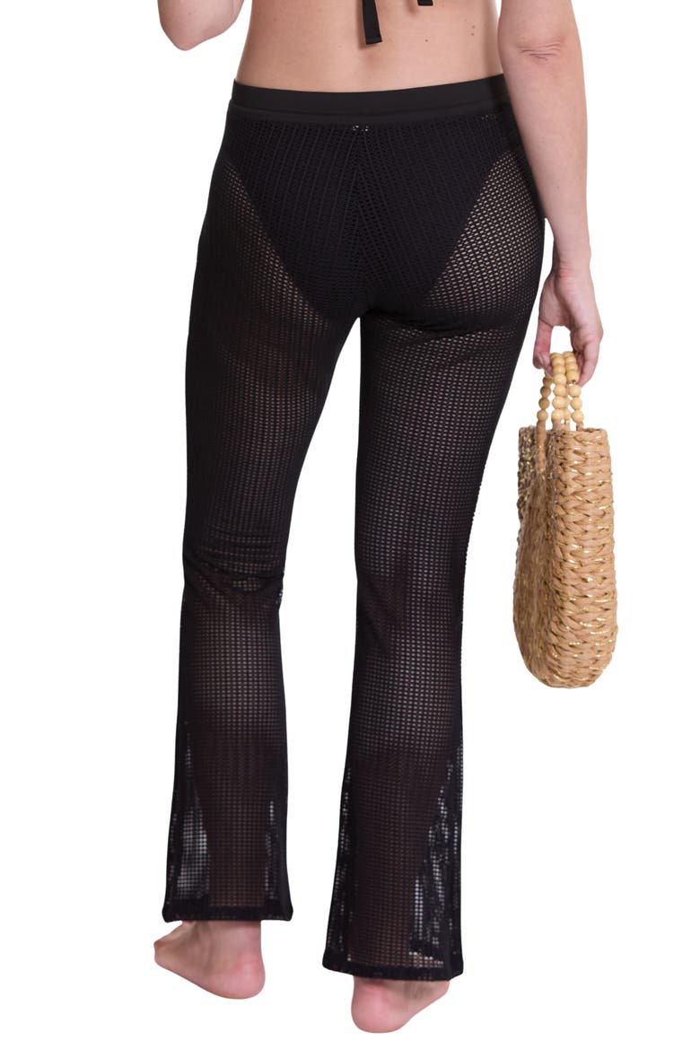 Milos Sheer Maternity Cover-Up Pants, Alternate, color, BLACK