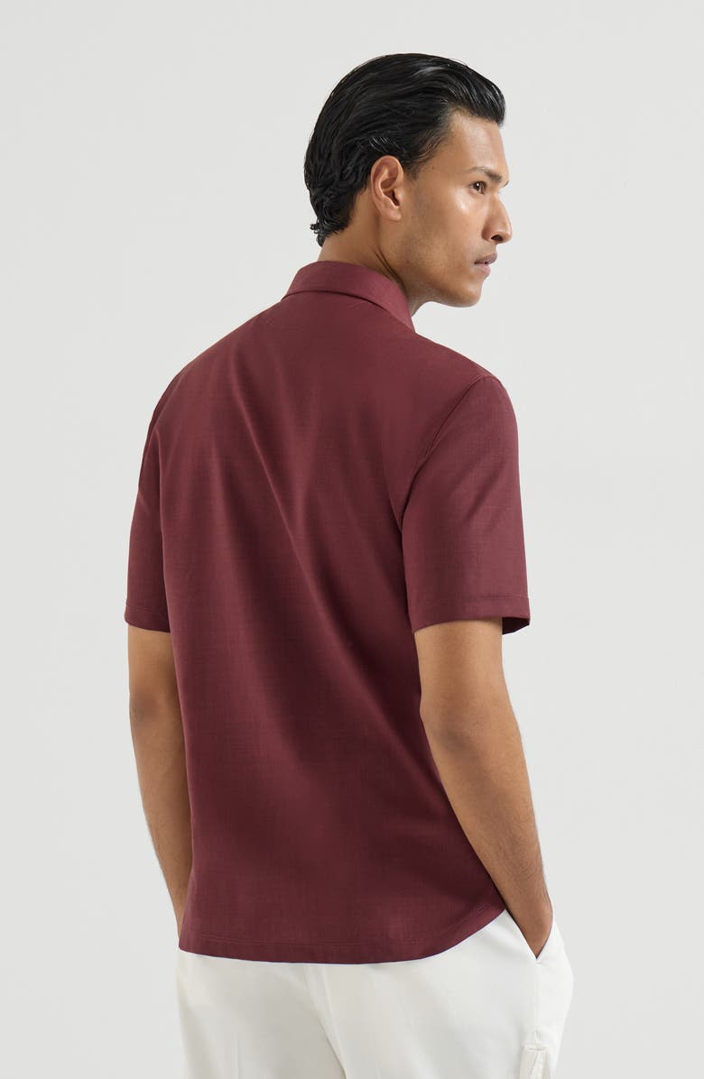 Brunello Cucinelli Poplin polo, Alternate, color, Cherry