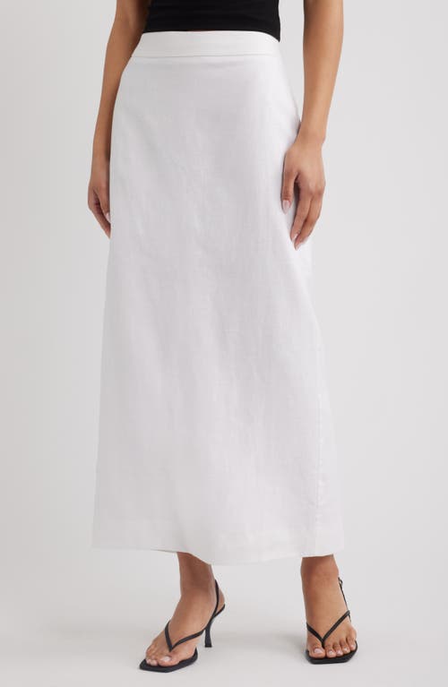 Reformation Lydia Linen Maxi Skirt in White at Nordstrom, Size 10