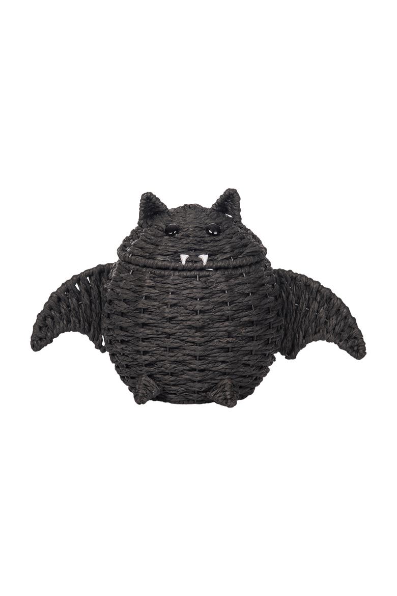 Handwoven Halloween Baskets, Main, color, Black