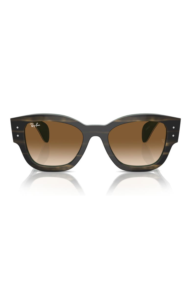 Jorge 52mm Gradient Square Sunglasses, Alternate, color, BROWN/ GREEN