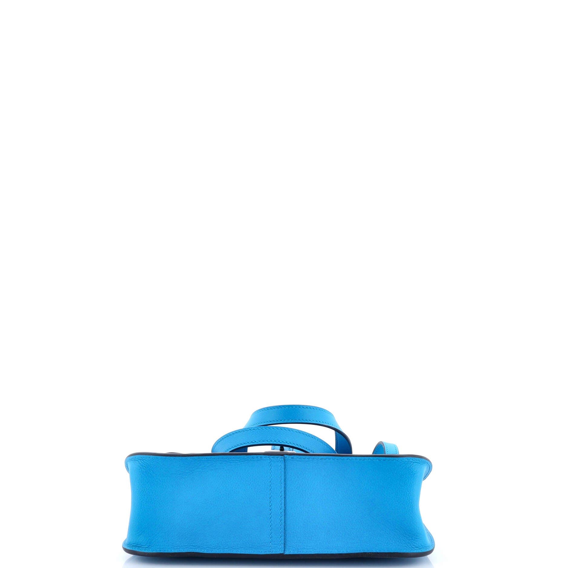 Pre-Owned Hermes Halzan Bag Evercolor 25, Alternate, color, Bleu Zanzibar