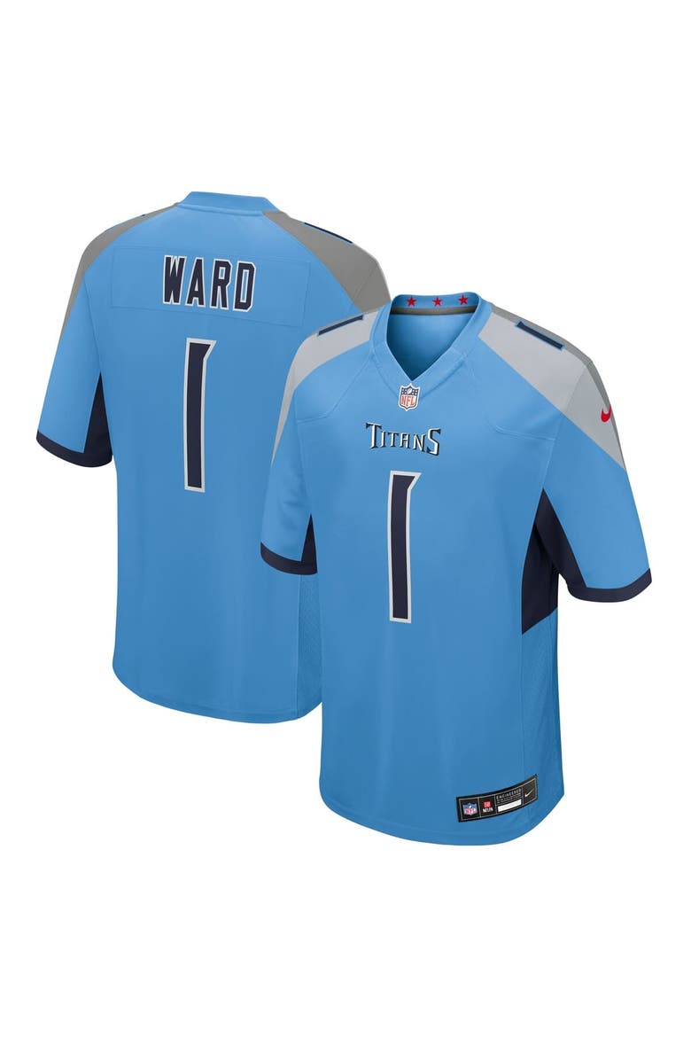 Men's Nike Cameron Ward Light Blue Tennessee Titans 2025 NFL Draft First Round Pick Game Jersey, Main, color, Light Blue