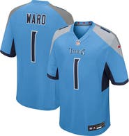 Nike Men's Nike Cameron Ward Light Blue Tennessee Titans 2025 NFL Draft First Round Pick Game Jersey