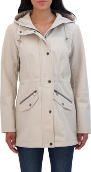 Sebby Water Resistant Hooded Softshell Coat