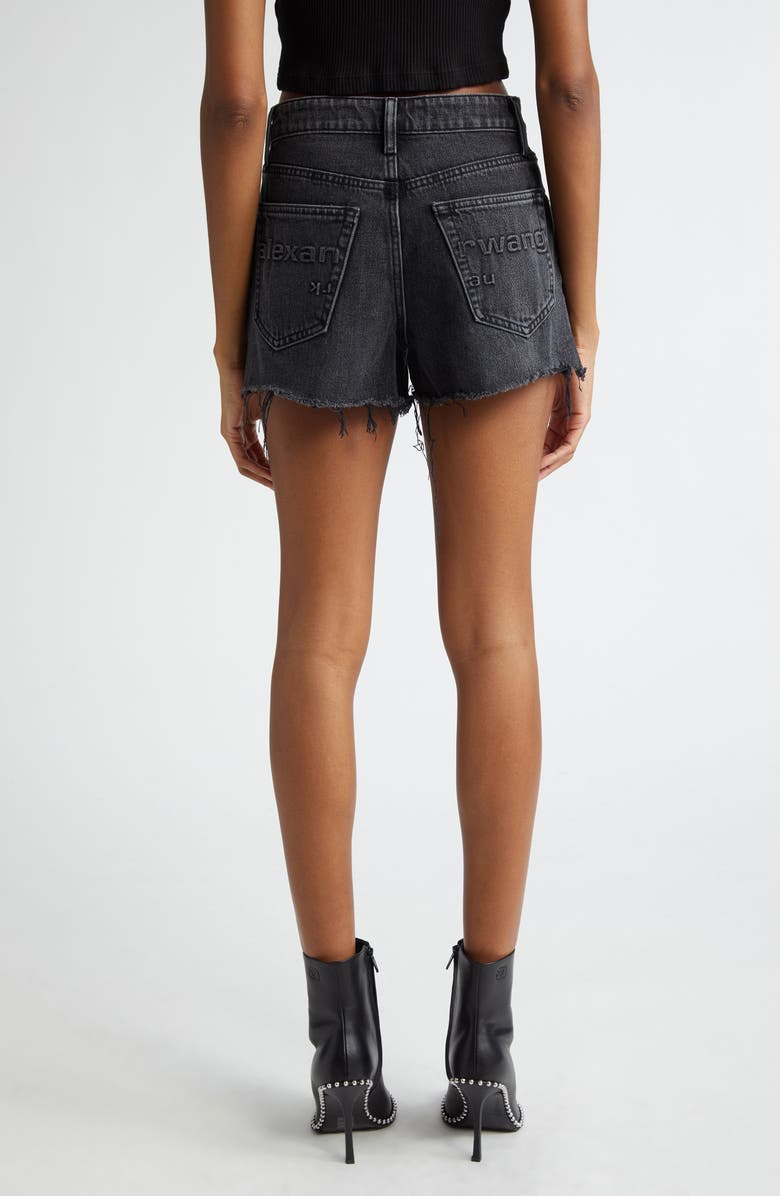 Alexander Wang Bit High Waist Cutoff Denim Shorts, Alternate, color, 