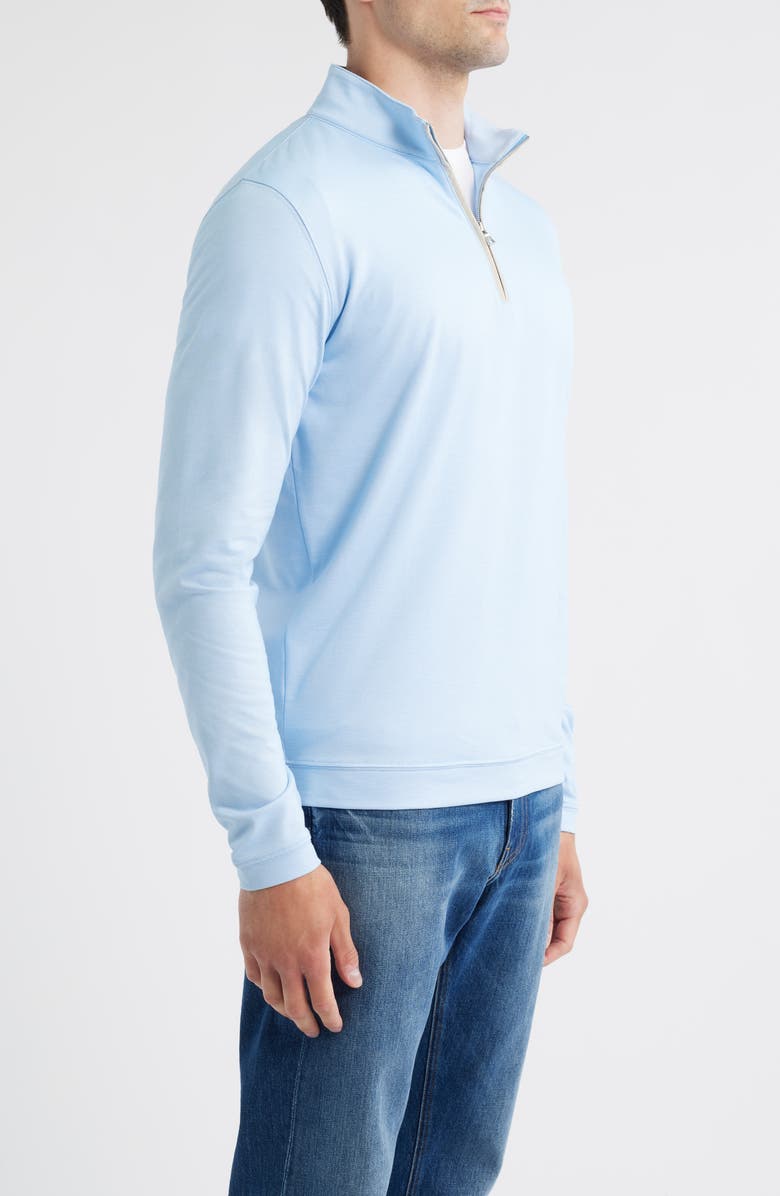 Peter Millar Crown Crafted Albatross Quarter Zip, Alternate, color, Blue Topaz
