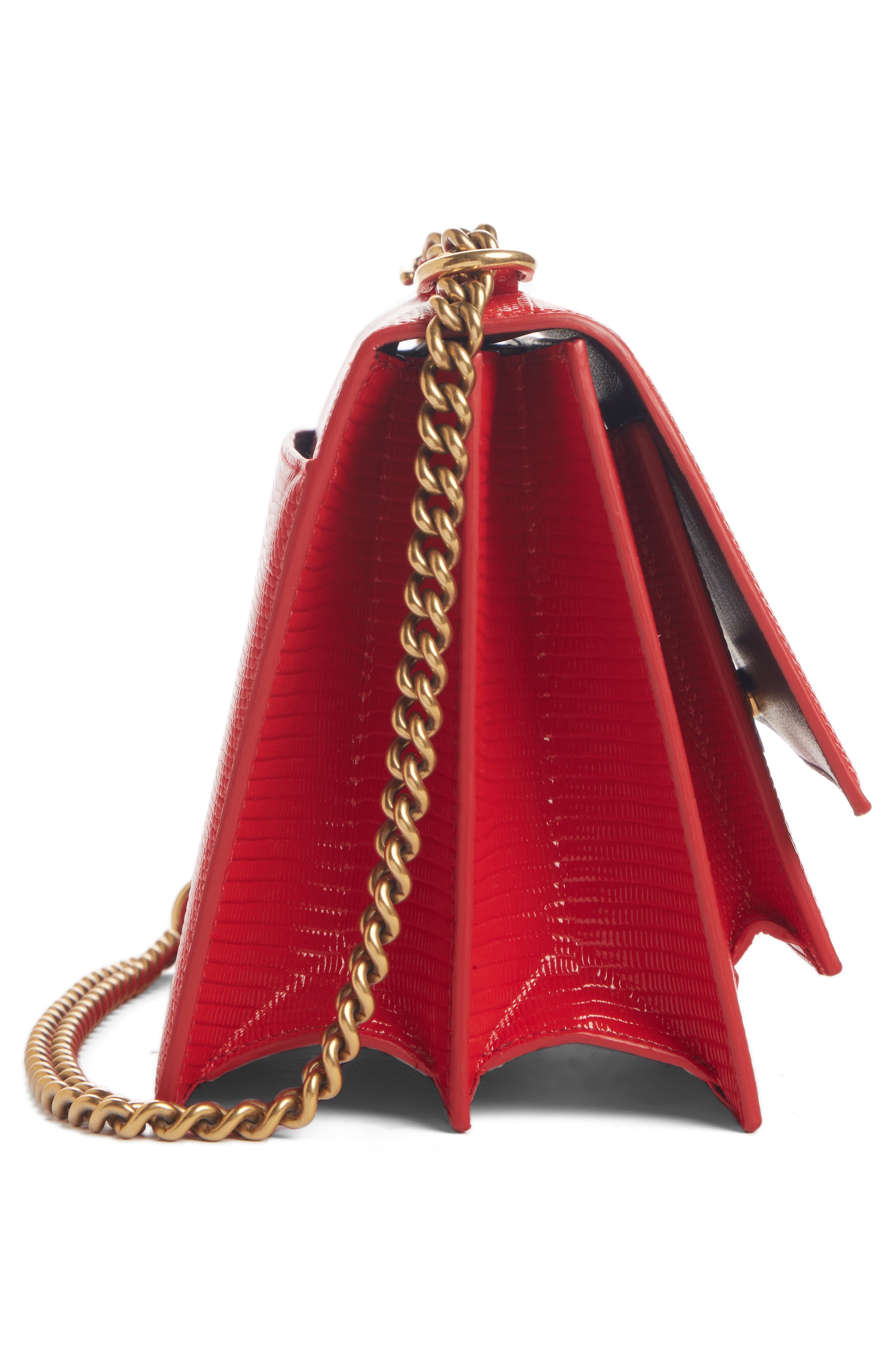 Balenciaga Sharp Reptile Embossed Lambskin Leather Shoulder Bag, Alternate, color, 