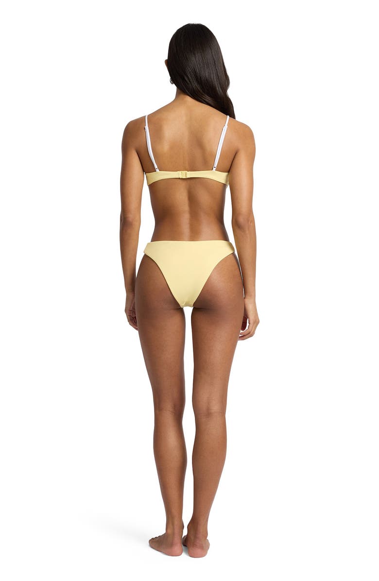 Onia Brigitte Bikini Top, Alternate, color, Limoncello/White