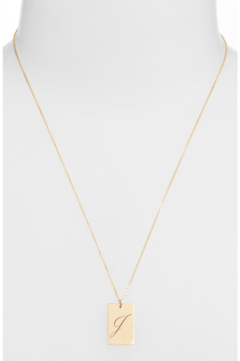 Stella Initial Pendant Necklace, Alternate, color, GOLD / J