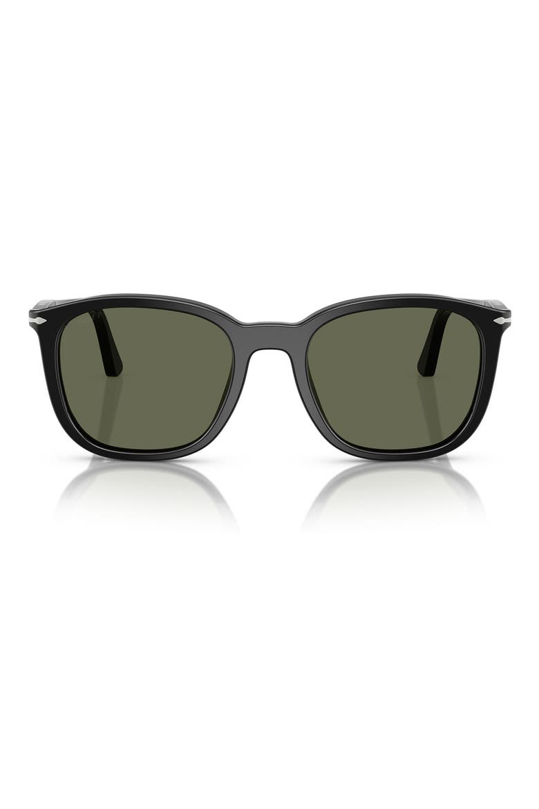54mm Polarized Pillow Sunglasses, Main, color, BLACK