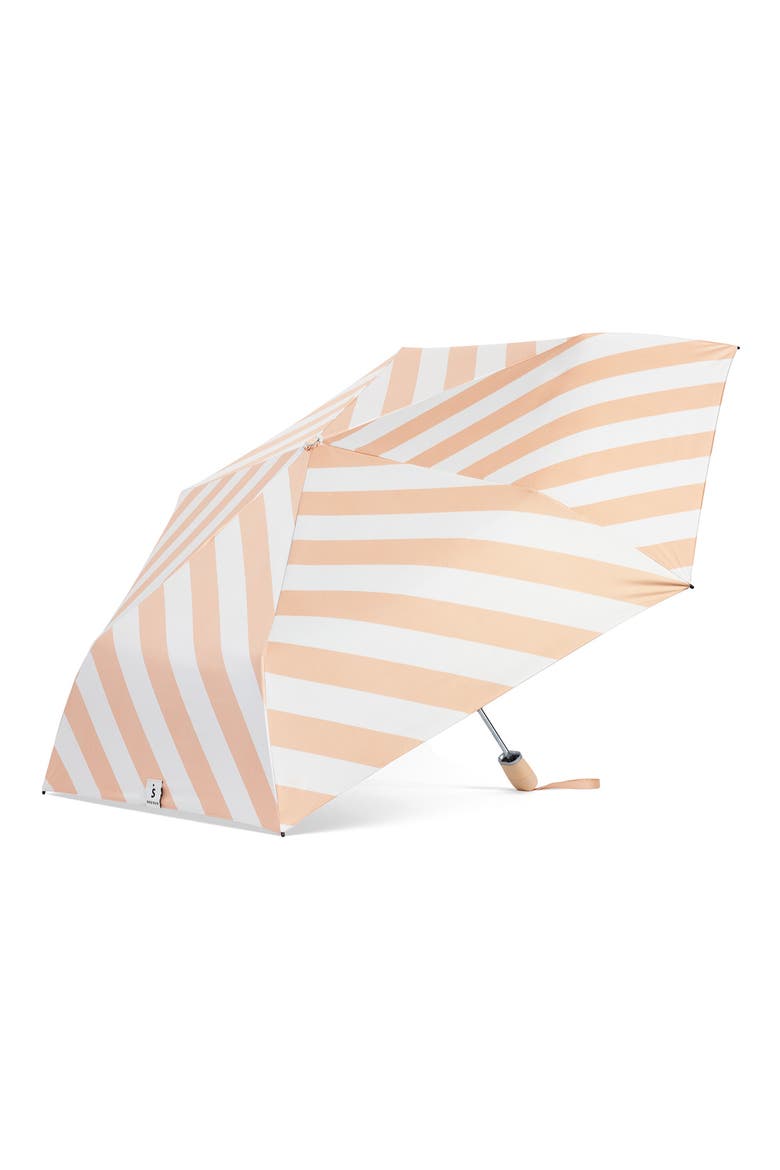 Super Slim Auto Open Compact Umbrella, Main, color, STRIATA PEACH