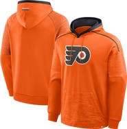 FANATICS Men's Fanatics Orange Philadelphia Flyers Goaltender Defender Pullover Hoodie