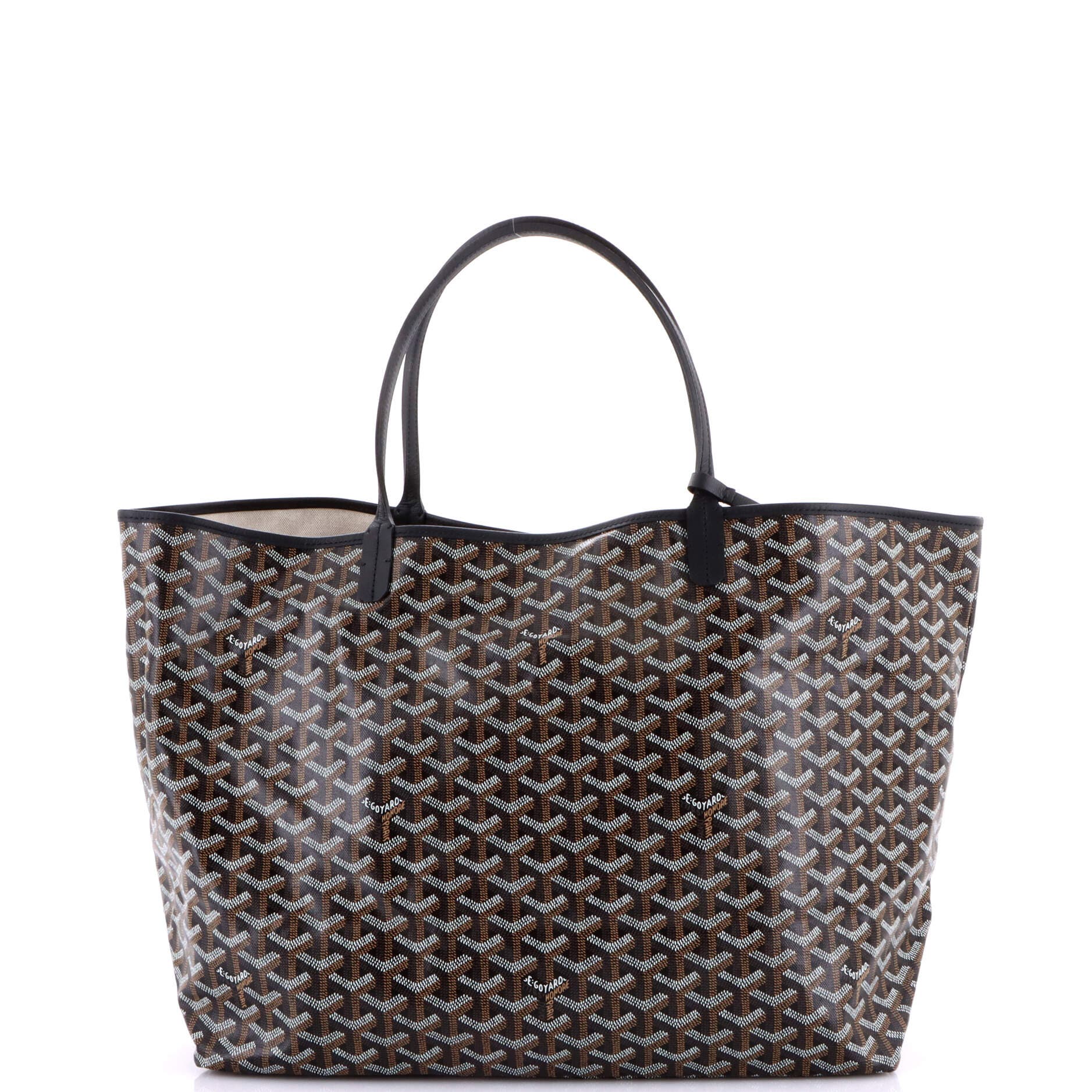 Pre-Owned Goyard Saint Louis Tote Coated Canvas GM, Alternate, color, Black