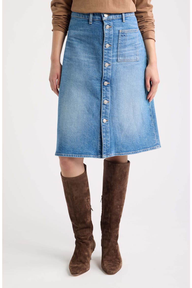 Shannon Button Front Denim Skirt, Main, color, 1978 DENIM WASH