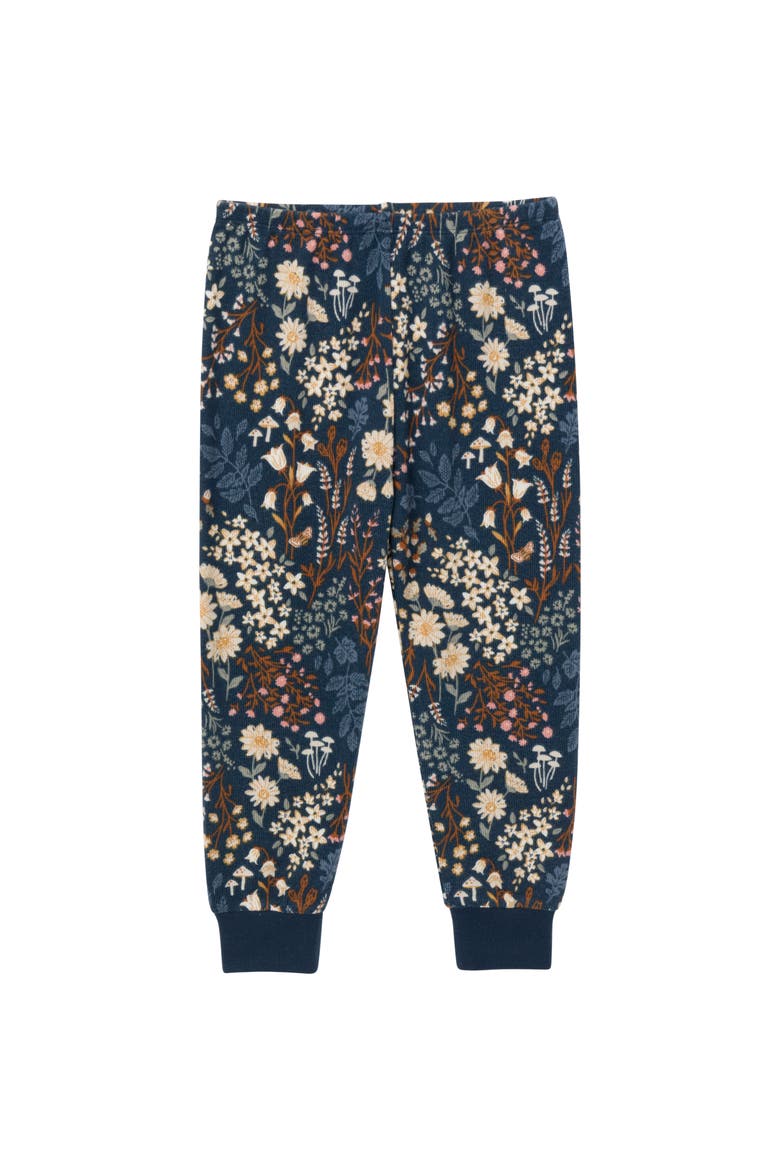 Hacci Pajama Top & Pant Set, Alternate, color, Navy Floral