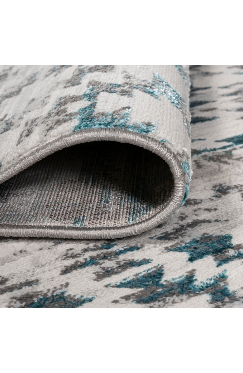 JONATHAN Y Ancient Faded Trellis Area Rug, Alternate, color, Gray/Turquoise
