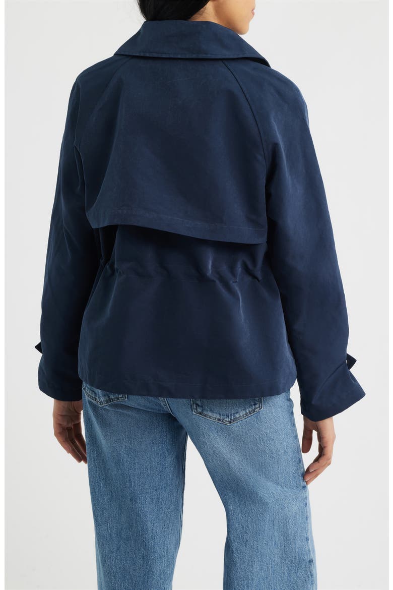 Short Hooded Raincoat, Alternate, color, NAVY