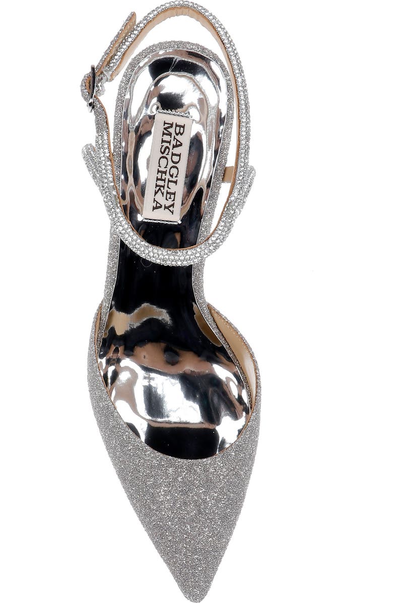 BADGLEY MISCHKA Collection Kamilah Ankle Strap Pump, Alternate, color, Slvr Antiq