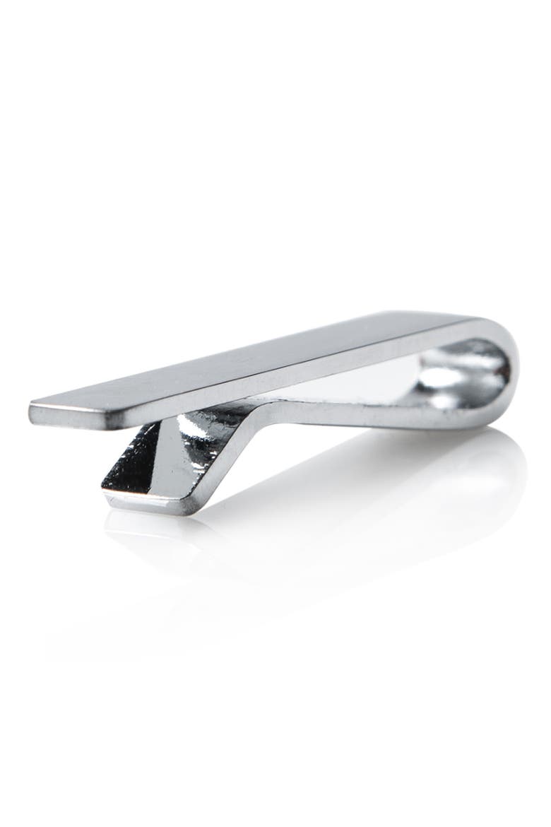 Men's Solid Tie Clip, Alternate, color, SILVER