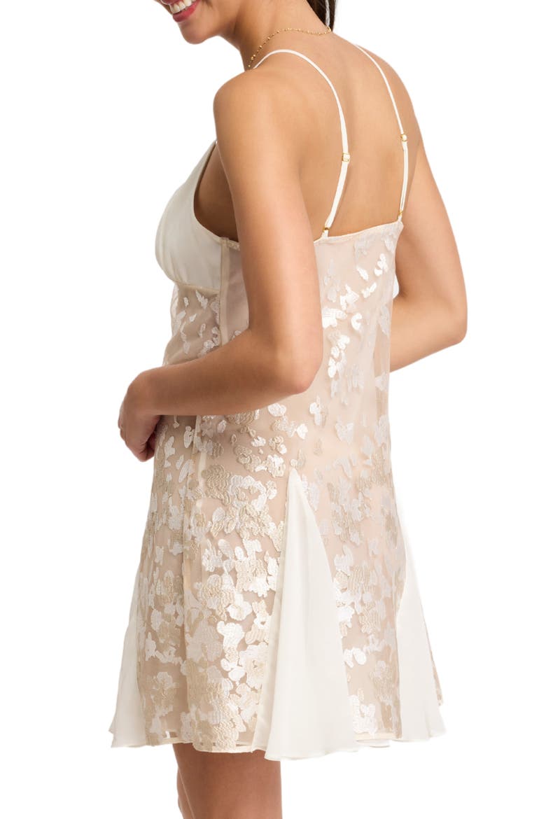 Vija Sheer Chemise, Alternate, color, IVORY
