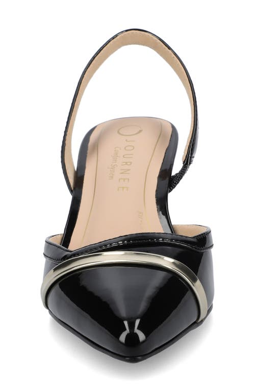 Journee Collection Nellia Slingback Pointed-toe Pump In Black