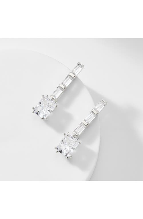 NADRI NADRI CHATEAU CRYSTAL LINEAR DROP EARRINGS