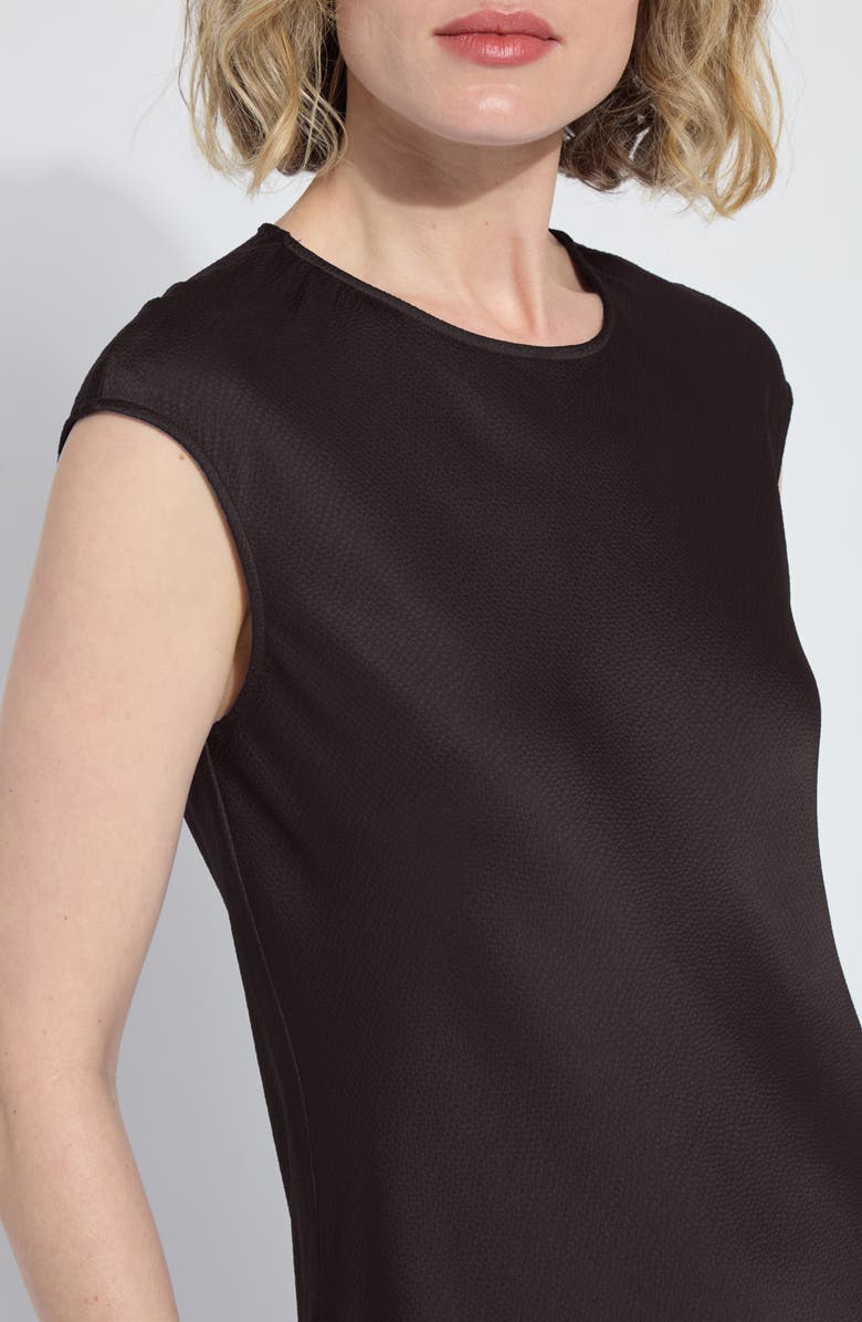 Lysse Silvana Bias Cut Stretch Satin Midi Dress, Alternate, color, Double Espresso