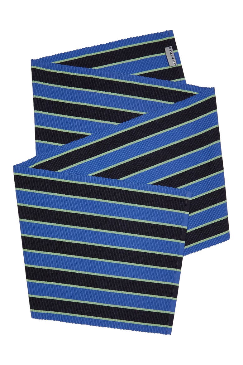 Stripe Cotton Table Runner, Main, color, BLUE