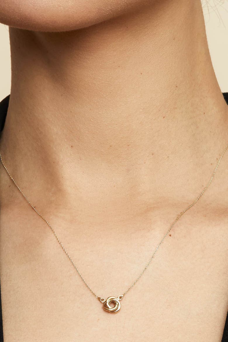 14K Gold Kiss Me Pendant Necklace, Alternate, color, Rose Gold