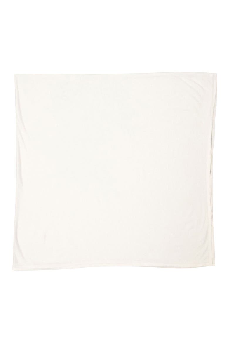 Stretch Knit Hat & Swaddle Set, Alternate, color, WHITE