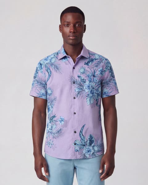 Mali Floral Mens Short Sleeve Shirt