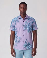 Lords of Harlech Mali Floral Mens Short Sleeve Shirt