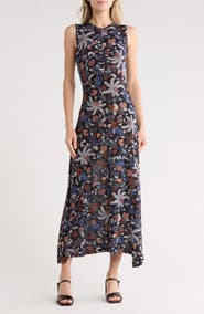Ulla Johnson Lina Ruched Sleeveless Midi Dress