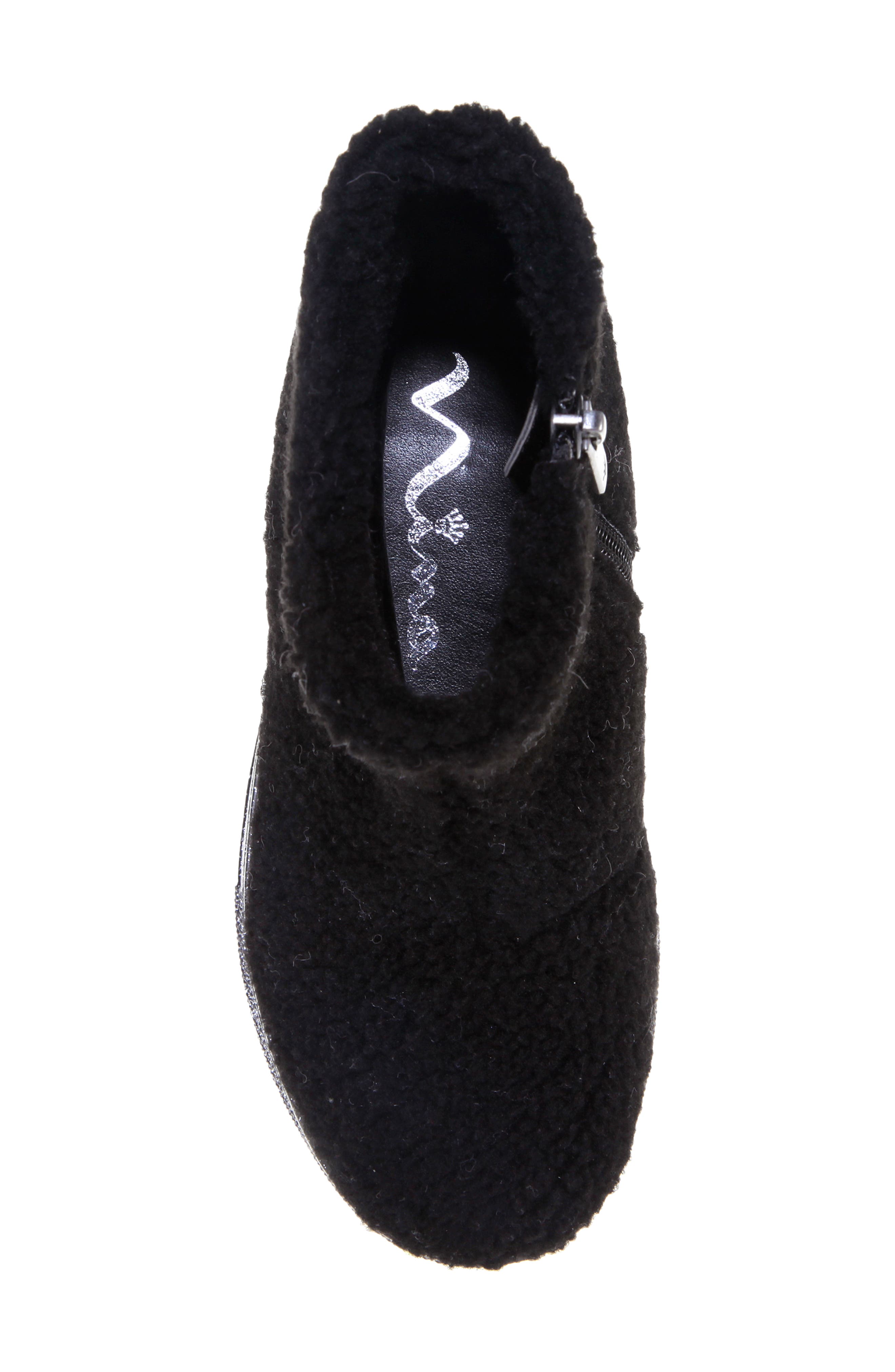 Nina Palva Faux Shearling Boot, Alternate, color, Black