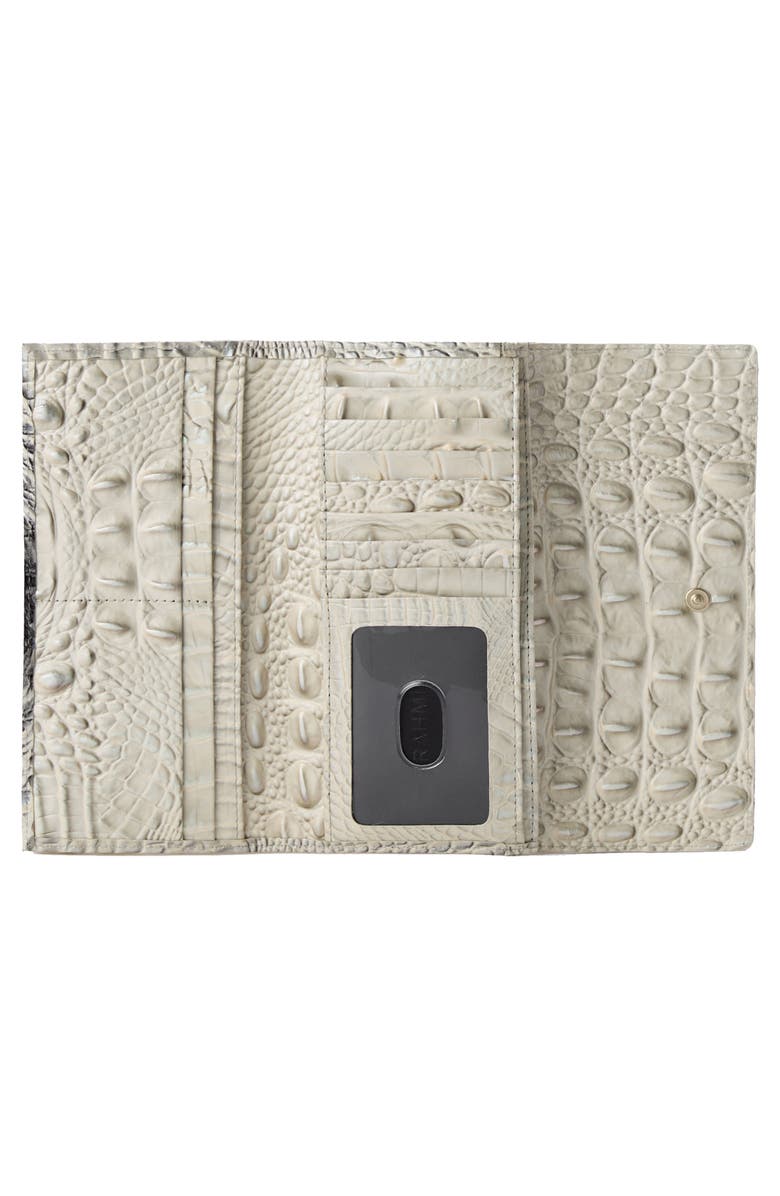 Brahmin Cordelia Croc Embossed Leather Trifold Wallet, Alternate, color, Everlasting Ombre Melbourne