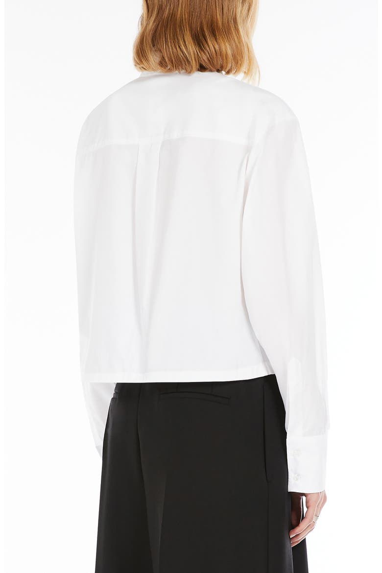 Deborah Pleated Cotton Poplin Button-Up Shirt, Alternate, color, OPTICAL WHITE
