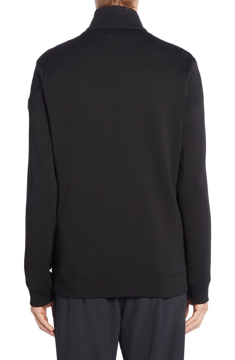 Moncler Cotton Fleece Half Zip Sweatshirt, Alternate, color, 