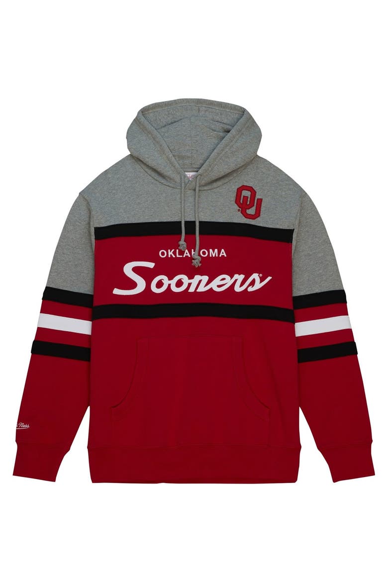 Men's Mitchell & Ness Red Oklahoma Sooners Head Coach Pullover Hoodie, Alternate, color, Red