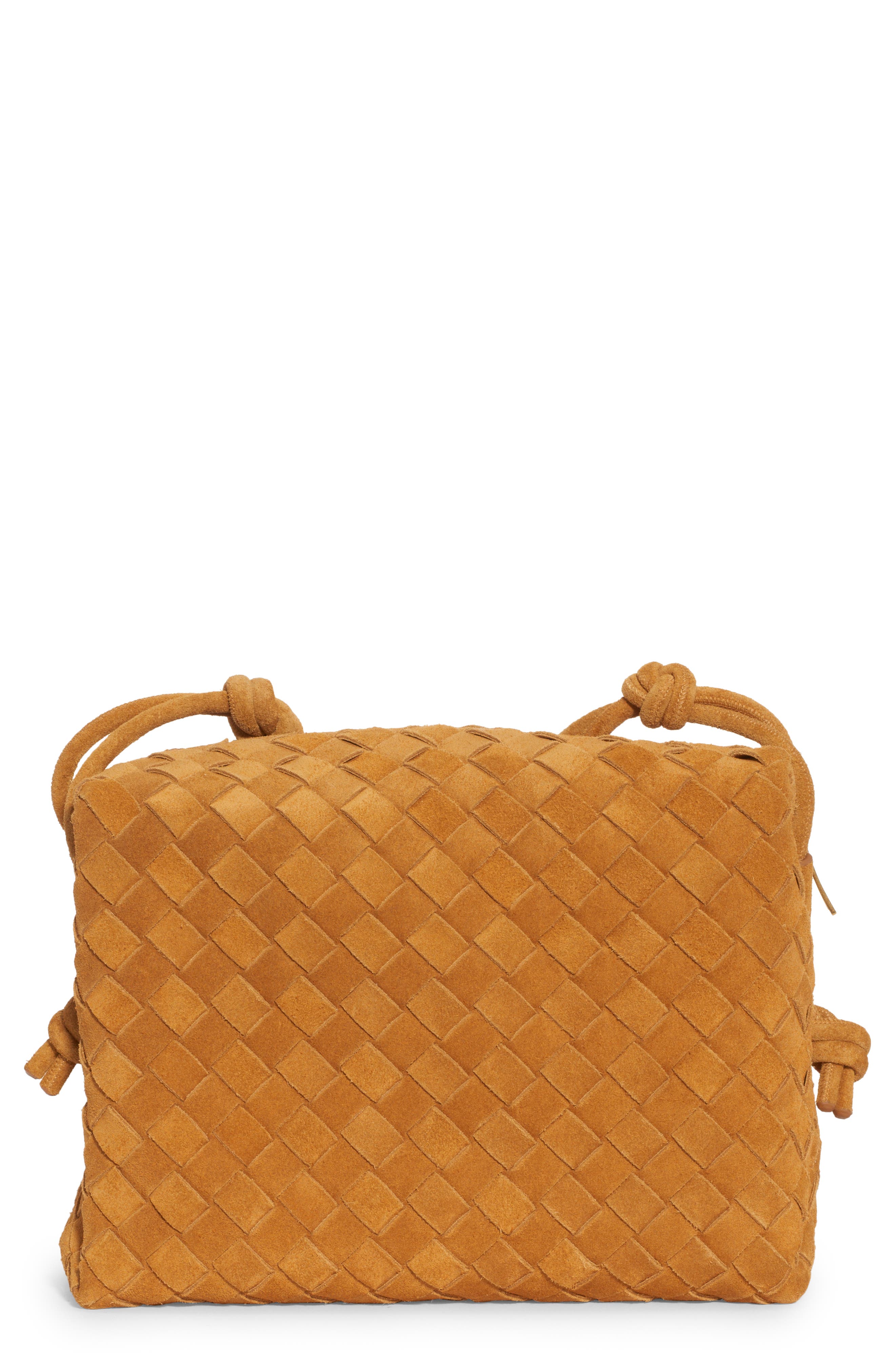 Bottega Veneta Medium Intrecciato Suede Shoulder Bag, Main, color, 